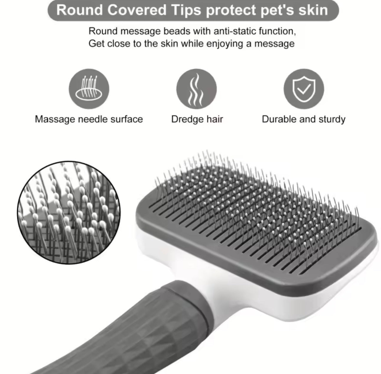 Dual-Use Dog Cat Grooming Brush