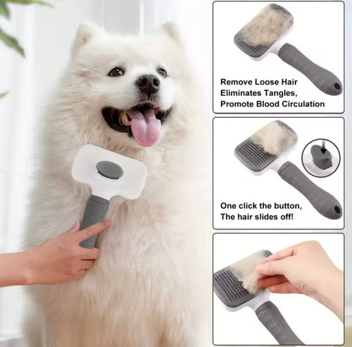Dual-Use Dog Cat Grooming Brush